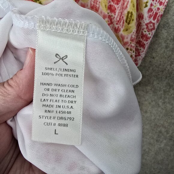 Womens Sleeveless Floral Print Halter Dress L Polyester Lightweight Multicolor - Picture 5 of 7